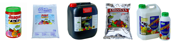 Tipos de envasado de agronutrientes JISA