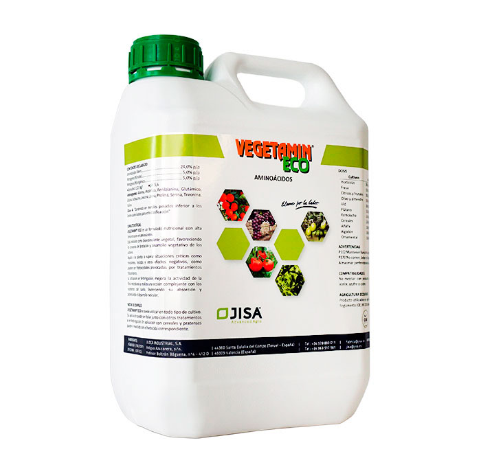 Bioestimulante vegetal ecológico a base de aminoácidos Vegetamin Eco