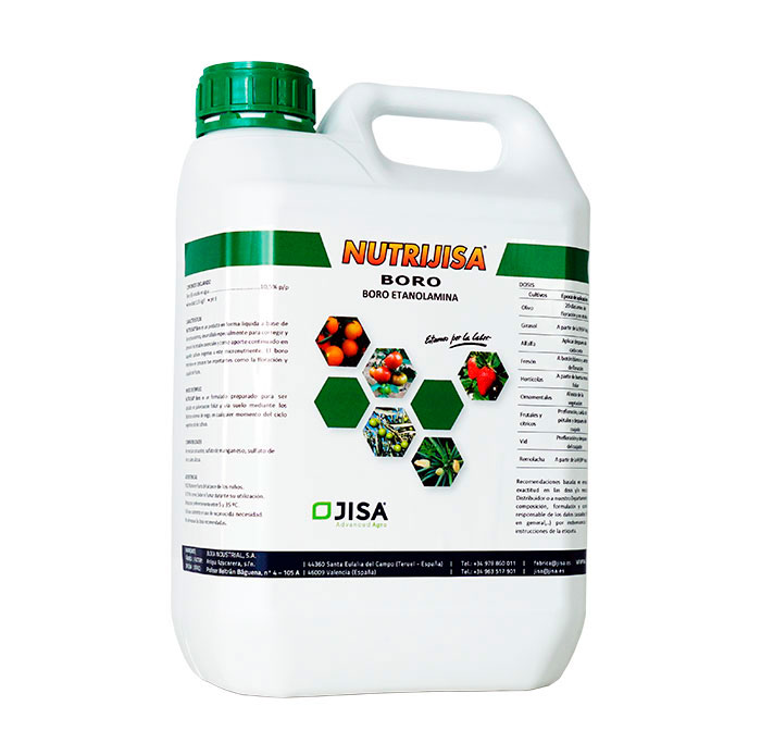 Corrector de carencia a base de boro etanolamina Nutrijisa Boro Corrector de carencia a base de boro etanolamina Nutrijisa Boro