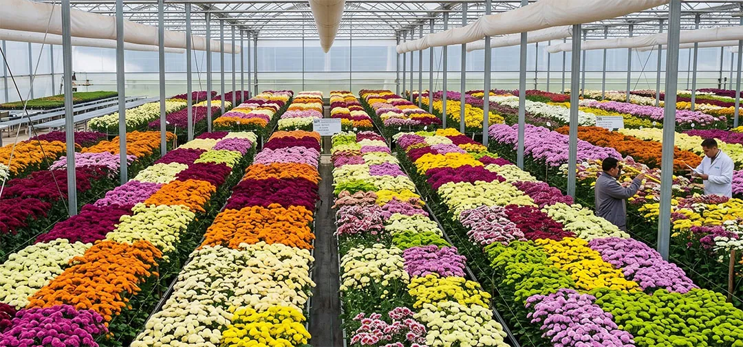 Cultivo de variedades de crisantemo en Colombia Cultivo de variedades de crisantemo en Colombia