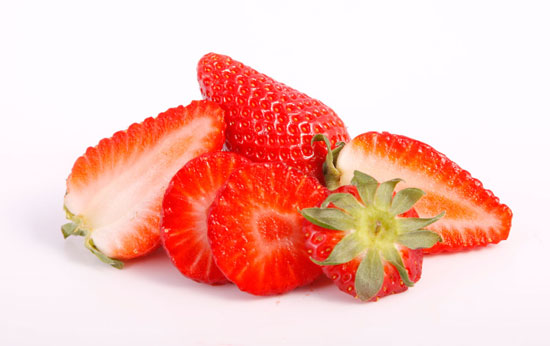 Frutos de fresas maduras