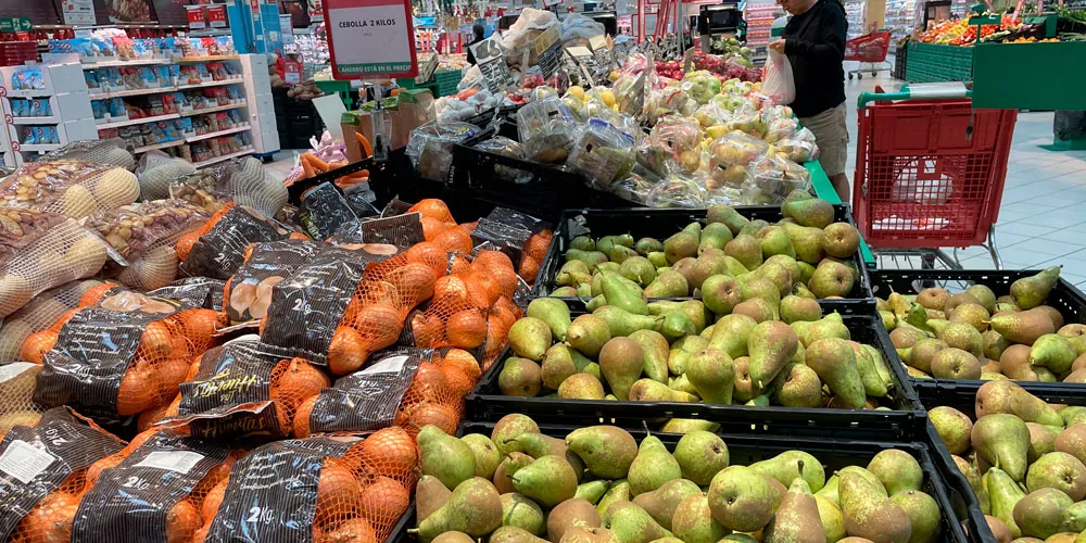 Mercado de frutas y hortalizas sanas