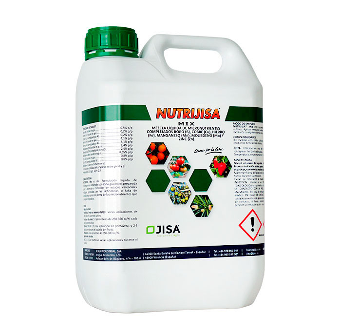 Mezcla líquida de microelementos complejados Nutrijisa Mix Mezcla líquida de microelementos complejados Nutrijisa Mix